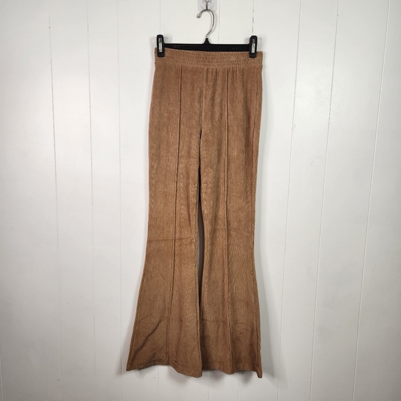 Aerie Groove Velour Ribbed Flare Pants Pull On Stretch New NWT Size XS Lounge - Picture 4 of 11